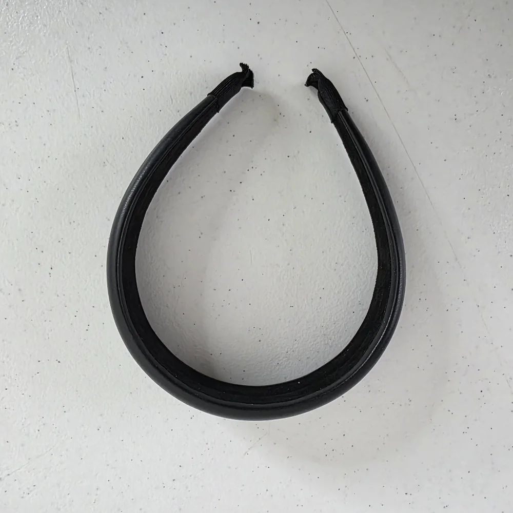 Shashi Lilith Black Headband and Storage Bag Cushioned Faux Leather